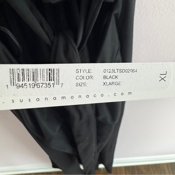 Susana Monaco size XL High Neck Halter Maxi Dress Black Open Back Design - Picture 8 of 10